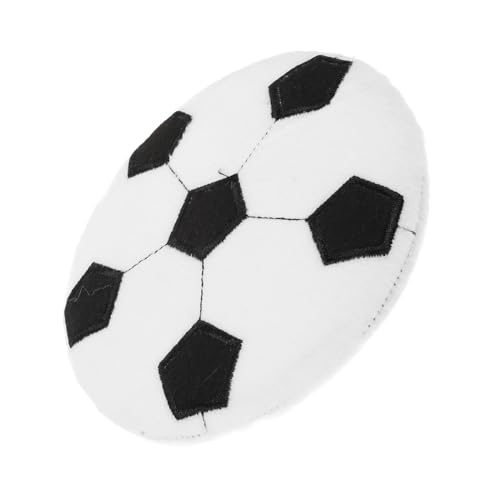 MUELODSIC Plüsch Hundespielzeug Flugscheibe Football Motiv Sanftes Kauspielzeug zur Beschäftigung und Ausbildung von Hunden Interaktives Wurfspielzeug für Haustiere Fördert Aktivität und von MUELODSIC