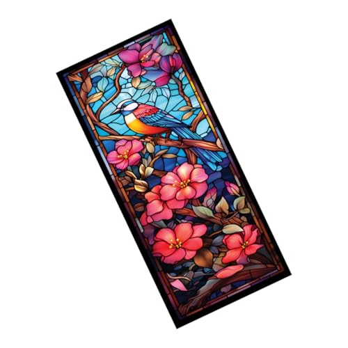 MUELODSIC Privacy Fensterfolie Hummingbird Motiv Bunt Statisch Haftend Sichtschutzfolie Ohne Kleber Für Bad Wohnzimmer UV Schutz Leicht Zuschneidbar Rückstandsfrei Entfernt von MUELODSIC