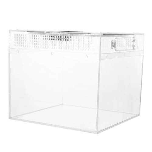 MUELODSIC Reptilien Futterbox mit Magnetischem Schiebedeckel Langlebige Wetterbeständige Kleine Futterbox mit Belüftungslöchern Transparente Haltung für Geckos Eidechsen Schlangen und MUELODSIC Reptilien Futterbox mit Magnetischem Schiebedeckel Langlebige Wetterbeständige Kleine Futterbox mit Belüftungslöchern Transparente Haltung für Geckos Eidechsen Schlangen und von MUELODSIC