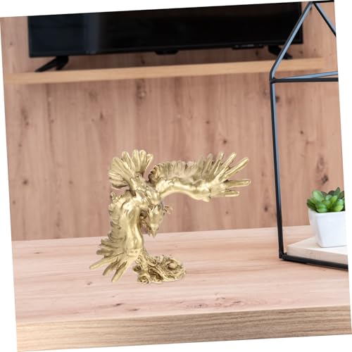 MUELODSIC Resin Figurine mit Ausgebreiteten Flügeln Stilvolle Desktop Tierfigur Dekoratives Sammlerstück für Wohnzimmer Büro und Home Office Symbolisiert Kraft und Freiheit von MUELODSIC