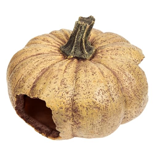 MUELODSIC Resin Kürbis Reptilienversteck Langlebig Terrarium Dekoration Natürlicher Unterschlupf Multifunktional für Kleine Haustiere Sicher Robust MUELODSIC Resin Kürbis Reptilienversteck Langlebig Terrarium Dekoration Natürlicher Unterschlupf Multifunktional für Kleine Haustiere Sicher Robust von MUELODSIC