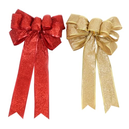 MUELODSIC Rote und Goldene Große Weihnachtsbaum Schleifen aus Festliche Geschenkbox Dekoration Klassische Weihnachtsdeko Geeignet für Baum und Geschenkverzierung Teiliges MUELODSIC Rote und Goldene Große Weihnachtsbaum Schleifen aus Festliche Geschenkbox Dekoration Klassische Weihnachtsdeko Geeignet für Baum und Geschenkverzierung Teiliges von MUELODSIC