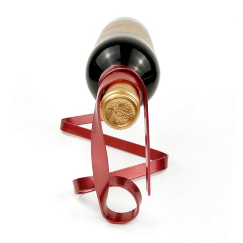 MUELODSIC Rotes Farbband Weinregal aus Flachem Metall mit Magischem Schwebeeffekt Dekoratives Tisch Weinregal für Wohnzimmer und Küche Modernes Design Praktische und Stilvolle MUELODSIC Rotes Farbband Weinregal aus Flachem Metall mit Magischem Schwebeeffekt Dekoratives Tisch Weinregal für Wohnzimmer und Küche Modernes Design Praktische und Stilvolle von MUELODSIC