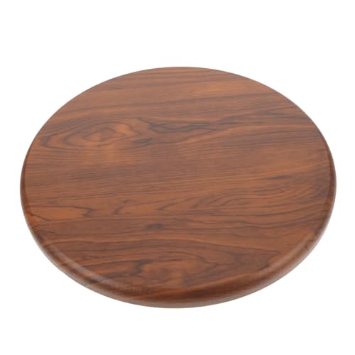 MUELODSIC Runder Hocker Sitzfläche Ersatzplatte aus Massivem Holz Stabile Kratzfeste Oberfläche mit Eisenverstärkung für Bequemen Sitz und Einfache Montage von MUELODSIC