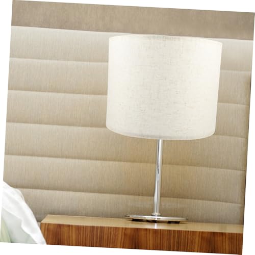 MUELODSIC Runder Leinen Lampenschirm Ersatz Lampenabdeckung für Steh und Tischlampen Leichter Lampenschirm für Wohnzimmer Schlafzimmer Hotel Einfache Montage Langlebiges Design von MUELODSIC