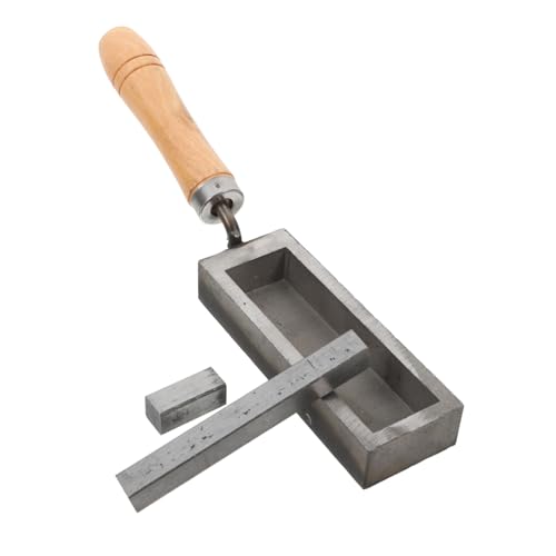 MUELODSIC Schmuckform Schmelzbarrenform Graphitbarrenform Kleine Barrenform Aluminium Raffinationsform Gussform Kupferschmelzform Graphit Raffinationswerkzeug Gießform Eisenschwarz von MUELODSIC