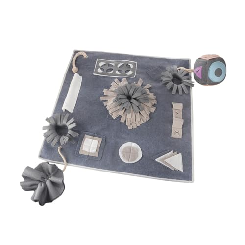 MUELODSIC Schnüffelmatte für Hunde aus Filz Waschbar Langsam Fressende Trainingsmatte zur Stressreduktion und Geruchsförderung Sicher und rutschfest für Haustier sinnesförderung und von MUELODSIC