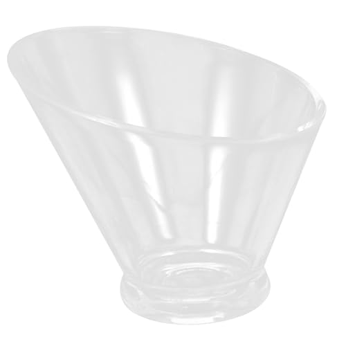 MUELODSIC Schrägschale Transparent Snack und Salatschüssel Robust Leicht Gemüse Obst Servierschale Bpa Frei Langlebig von MUELODSIC