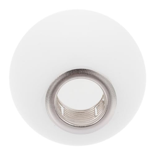 MUELODSIC Schraubsockel Milchglas Lampenschirm Rund Milchweißer Glas Kugelschirm Jadeoptik für Pendelleuchte Deckenleuchte Vielseitig Wohnzimmer Badezimmer von MUELODSIC