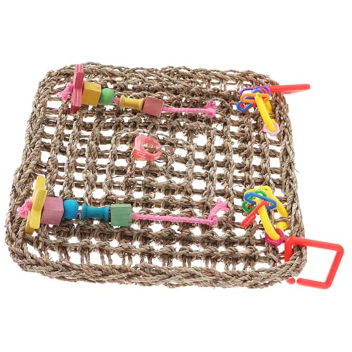 MUELODSIC Seegras Kauspielzeug Papagei Hängematte Vogelspielzeug Käfig Zubehör Langlebig Beißfest für Wellensittiche Nymphensittiche und Kleine Papageien Geeignet Spielspaß und MUELODSIC Seegras Kauspielzeug Papagei Hängematte Vogelspielzeug Käfig Zubehör Langlebig Beißfest für Wellensittiche Nymphensittiche und Kleine Papageien Geeignet Spielspaß und von MUELODSIC