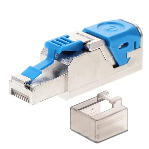 MUELODSIC Shielded Modular Plug Netzwerkstecker Werkzeuglos Vergoldete Kontakte Robust Gebogen Kompatibel mit Cata Ethernetkabel für Professionelle und Langlebige Verbindung von MUELODSIC