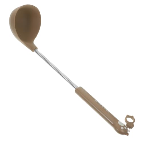 MUELODSIC Silikon Suppenkelle Teilig Hitzebeständig Antihaft Küchenhelfer mit Edelstahlgriff Servierlöffel für Suppe Brei Reis und Saucen Braun MUELODSIC Silikon Suppenkelle Teilig Hitzebeständig Antihaft Küchenhelfer mit Edelstahlgriff Servierlöffel für Suppe Brei Reis und Saucen Braun von MUELODSIC