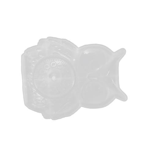 MUELODSIC Silikonform Eulen Uhr Wanddeko DIY Halbrund Epoxidharz Form Wiederverwendbar Praktisch Fein Detailreich Weiß von MUELODSIC