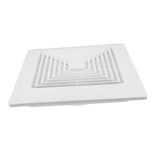 MUELODSIC Square Ceiling Vent Cover mit Federklammern Kunststoff Lüftungsgitter für Badlüfter Ersatz Quadratischer Decken-diffusor für Wand Deckenmontage Verbesserte Luftzirkulation von MUELODSIC