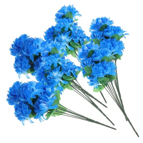 MUELODSIC Teiliges Künstliche Chrysanthemen Sträuße Blau Wetterfeste Plastikblumen für Friedhofsdekoration Langlebige Grabgestecke Realistische Außen und Innenraum Deko Symbolische MUELODSIC Teiliges Künstliche Chrysanthemen Sträuße Blau Wetterfeste Plastikblumen für Friedhofsdekoration Langlebige Grabgestecke Realistische Außen und Innenraum Deko Symbolische von MUELODSIC