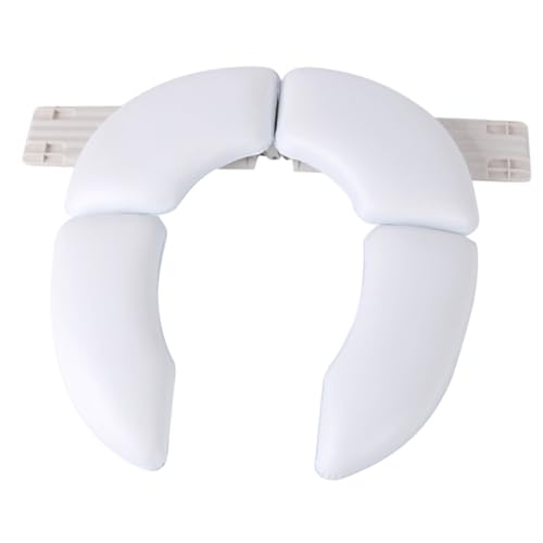 MUELODSIC Toilettentrainingssitz Faltbar Weiß Rutschfest Großer Sitz aus Leicht Tragbar für Toiletten Training von MUELODSIC