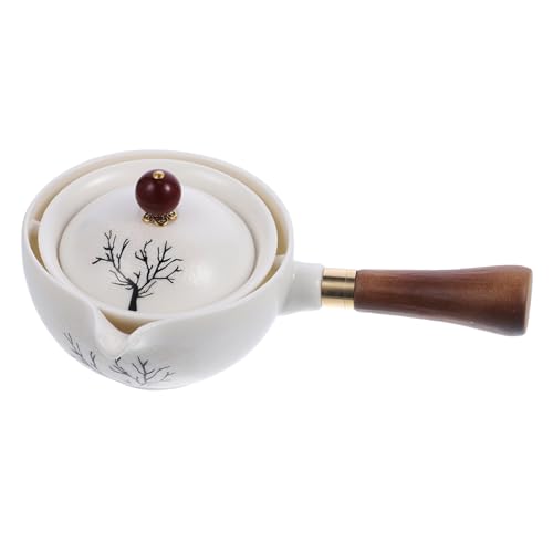 MUELODSIC Traditionelle Chinesische Kanne Keramik mit Seitlichem Griff Farbwechsel Kirschblütenmuster Handliches Design Integrierter Teefilter für Gongfu Teezeremonie und Haushalt MUELODSIC Traditionelle Chinesische Kanne Keramik mit Seitlichem Griff Farbwechsel Kirschblütenmuster Handliches Design Integrierter Teefilter für Gongfu Teezeremonie und Haushalt von MUELODSIC