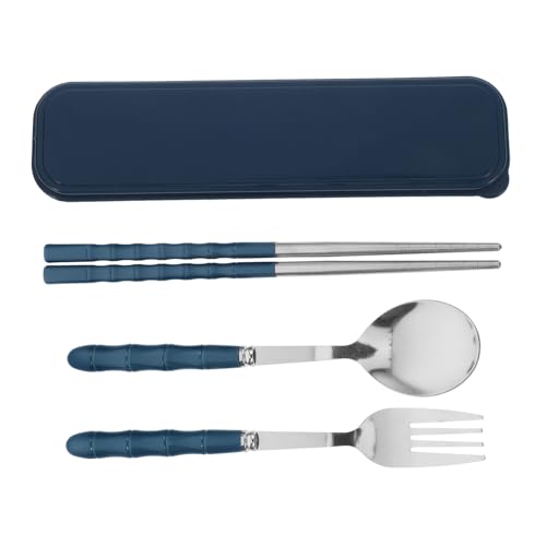 MUELODSIC Tragbares Edelstahl Besteck Set Teilig mit Gabel Löffel Essstäbchen Edelstahl Reisebesteck für Camping Schule Büro Leicht Robust Stilvolles Design Inklusive Etui Wiederverwendbar MUELODSIC Tragbares Edelstahl Besteck Set Teilig mit Gabel Löffel Essstäbchen Edelstahl Reisebesteck für Camping Schule Büro Leicht Robust Stilvolles Design Inklusive Etui Wiederverwendbar von MUELODSIC