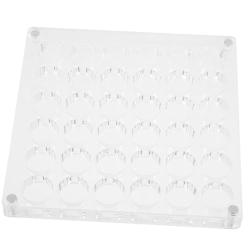 MUELODSIC Transparente Aufbewahrungsbox für Nagelanhänger Fächer Runde Form Magnetischer für Schmuck und Bastelbedarf Lösung zur Organisation von Kleinteilen von MUELODSIC