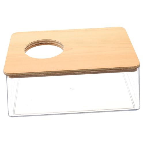 MUELODSIC Transparente Chinchilla Badewanne aus Kunststoff und Holz Multifunktionale Hamster Sandbadewanne und Haustier Toilette für Kleine Tiere Einfach zu Reinigen Kreatives Design für MUELODSIC Transparente Chinchilla Badewanne aus Kunststoff und Holz Multifunktionale Hamster Sandbadewanne und Haustier Toilette für Kleine Tiere Einfach zu Reinigen Kreatives Design für von MUELODSIC