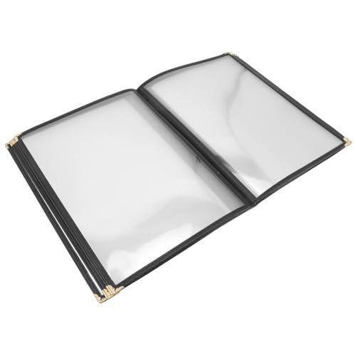 MUELODSIC Transparente Menüschutzmappe aus Flexiblem PVC Speisekartenhalter mit Seiten Klarer Reißfester Prospekthalter für Restaurant und Schmutzabweisend und Leicht zu Reinigen von MUELODSIC