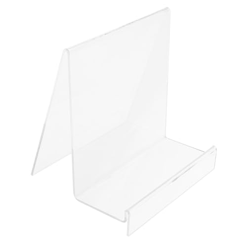 MUELODSIC Transparenter Buchhalter Stand Vielseitiger Aufsteller für Bücher Magazine Bilderrahmen Klarer Organizer für Zuhause Büro Bibliothek von MUELODSIC