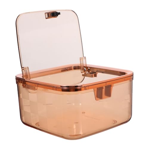 MUELODSIC Transparenter Mini Tisch Abfalleimer mit Deckel Kompakter Desktop Waste Bin mit Stilvollem Gittermuster Vielseitig als Kleiner Mülleimer oder Aufbewahrungsbox für Büro Schlafzimmer MUELODSIC Transparenter Mini Tisch Abfalleimer mit Deckel Kompakter Desktop Waste Bin mit Stilvollem Gittermuster Vielseitig als Kleiner Mülleimer oder Aufbewahrungsbox für Büro Schlafzimmer von MUELODSIC