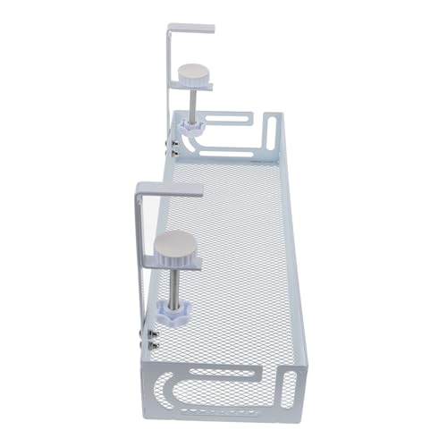 MUELODSIC Untertisch Kabelkorb Kabelmanagement Rack Weiß Große Kapazität Stabiler Draht Organizer für Büro und Zuhause von MUELODSIC