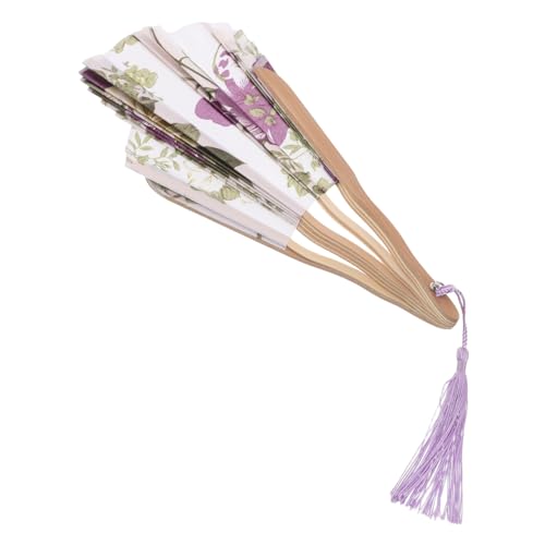 MUELODSIC Vintage Chinesischer Faltbarer Handfächer mit Handbemaltem Blumenmuster und Stoffhülle Retro-handfächer für Frauen Tanz Hochzeit Sommerkühlung Traditioneller Stil MUELODSIC Vintage Chinesischer Faltbarer Handfächer mit Handbemaltem Blumenmuster und Stoffhülle Retro-handfächer für Frauen Tanz Hochzeit Sommerkühlung Traditioneller Stil von MUELODSIC