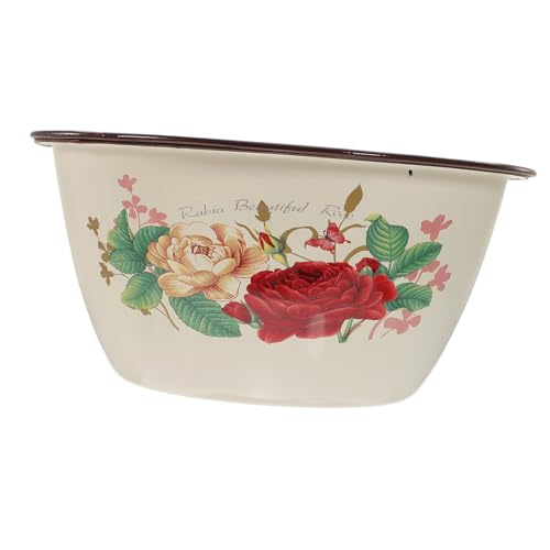 MUELODSIC Vintage Emaille Aufbewahrungsschüssel mit Deckel Multifunktionale Haushaltsschüssel für Suppen Teigkneten Obst und Salat Stabile Emaillierte Küchenschüssel Frische und Saubere MUELODSIC Vintage Emaille Aufbewahrungsschüssel mit Deckel Multifunktionale Haushaltsschüssel für Suppen Teigkneten Obst und Salat Stabile Emaillierte Küchenschüssel Frische und Saubere von MUELODSIC