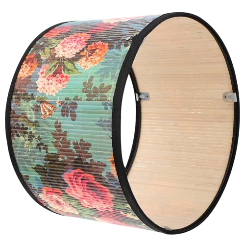 MUELODSIC Vintage Lampenschirm mit Blumenmuster Stabile Deckenleuchte Lampenabdeckung Dekorativer Lampenschirm für Schlafzimmer Hotel und Wohnzimmer Langlebig und Formbeständig von MUELODSIC