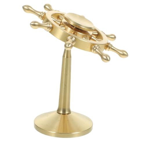 MUELODSIC Vintage Messing Schiffsruder Dekoration Drehbar Mediterranes Ornament Modell Für Desktop Büro Wohnzimmer Deko MUELODSIC Vintage Messing Schiffsruder Dekoration Drehbar Mediterranes Ornament Modell Für Desktop Büro Wohnzimmer Deko von MUELODSIC
