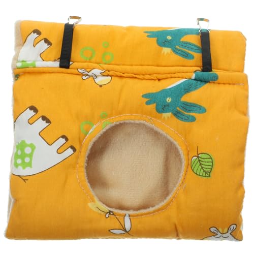 MUELODSIC Vogelhängematte für Papageien Atmungsaktives Nest mit Bohrlöchern Baumwollmaterial Warmes Schlafbett für Wellensittiche und Kleine Vögel Einfach zu Befestigen Gemütliches von MUELODSIC