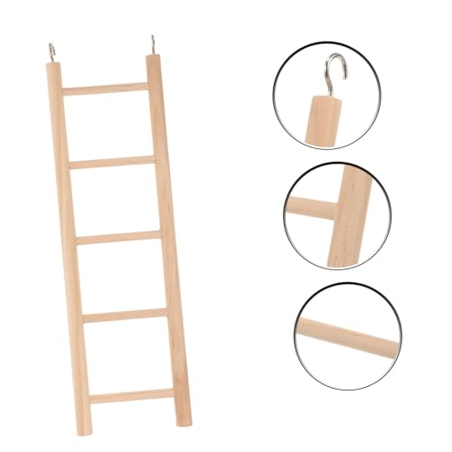 MUELODSIC Vogelholzleiter Kletterspielzeug für Papageien und Kleintiere Sichere Holzleiter mit Beißschutz Klettergerüst und Beschäftigungsspielzeug für Wellensittiche und Hamster MUELODSIC Vogelholzleiter Kletterspielzeug für Papageien und Kleintiere Sichere Holzleiter mit Beißschutz Klettergerüst und Beschäftigungsspielzeug für Wellensittiche und Hamster von MUELODSIC