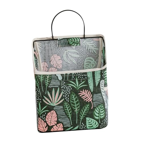 MUELODSIC Wandmontierte Aufbewahrungstasche Baumwoll Leinen Hängende Organizer Tasche für Schlafzimmer Dormitory Vielseitig für Handy Schlüssel Kosmetik Schmuck Einfach zu Befestigen von MUELODSIC