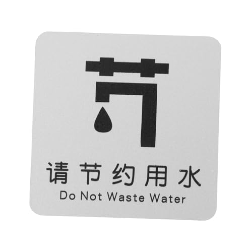 MUELODSIC Wassersparschild Aluminium Verbund Langlebig Wasserfest Klare Wasser Spar Warnung Wanddekoration für Bad Büro Schule Umweltschutz Hinweis von MUELODSIC