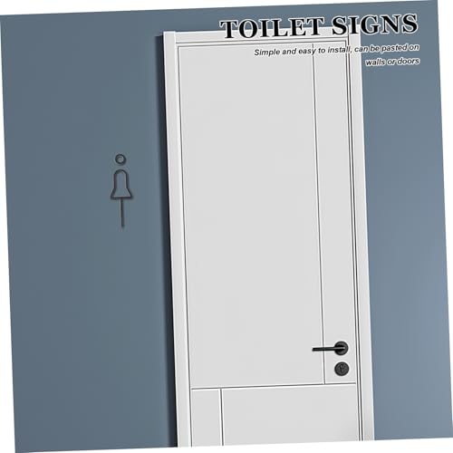 MUELODSIC Wc Türschild Badezimmer Hinweisschild Schwarz Langlebig Modernes Design für Zuhause und Geschäft Humorvolle Badezimmerschilder Dekoration MUELODSIC Wc Türschild Badezimmer Hinweisschild Schwarz Langlebig Modernes Design für Zuhause und Geschäft Humorvolle Badezimmerschilder Dekoration von MUELODSIC