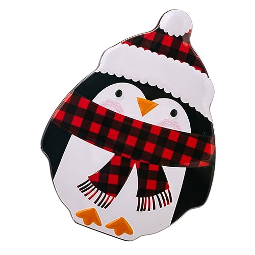 MUELODSIC Weihnachtliche Blechdose aus Robustem Weißblech mit Glatter Oberfläche Dekorative Keks und Bonbondose mit Festlichem Schneemann und Pinguinmotiv als Geschenkverpackung und von MUELODSIC