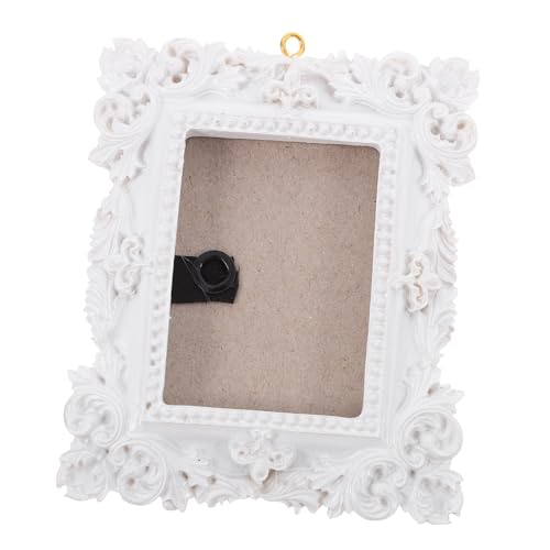 MUELODSIC Weihnachtlicher Bilderrahmen Ornament Weiß Retro relief Weihnachtsbaum Hängend Wand Tischdeko Vielseitig Vintage Fotorahmen Xmas Deko Festliche Christbaumschmuck von MUELODSIC