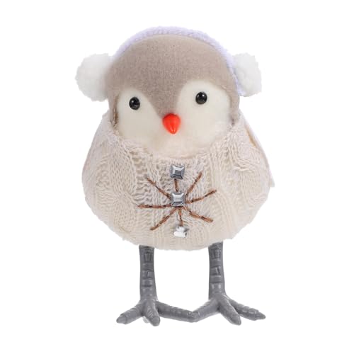 MUELODSIC Weihnachtlicher Vogel Dekofigur Beige Ohrenschützer Handarbeit Fensterdeko für Weihnachtsfeier und Heimdekoration MUELODSIC Weihnachtlicher Vogel Dekofigur Beige Ohrenschützer Handarbeit Fensterdeko für Weihnachtsfeier und Heimdekoration von MUELODSIC