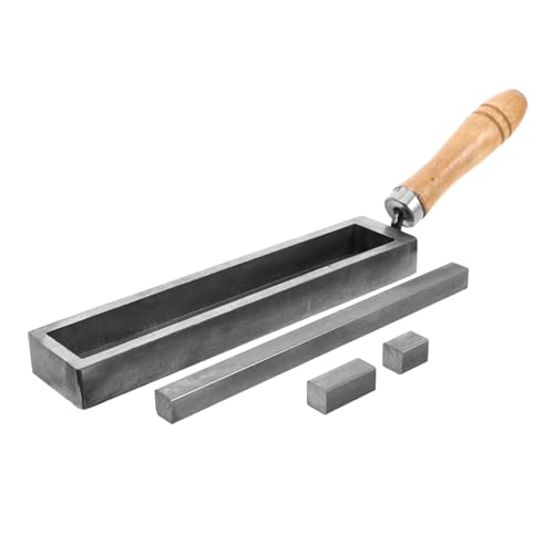 MUELODSIC Edelstahl Gussform Mit Holzgriff Für Gold Silber Und Hochpräzises Schmelzwerkzeug Für Schmuckherstellung von MUELODSIC