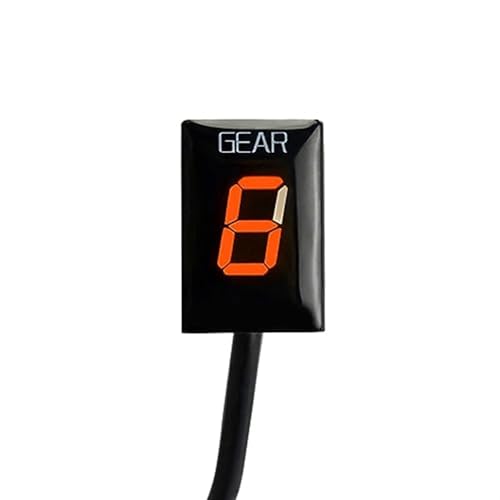 MUEOSI Motorradzubehör Tachometer 1-6 Niveauzähler für FZ6R FZ 6R FZ-6R 2009-2012 2013 2014 2015 2016 Digitaler Geschwindigkeitsmesser (Schwarz Orange) von MUEOSI