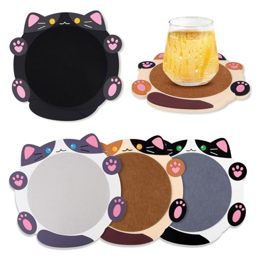 Untersetzer Getränke-4er Set Wasserfeste Hitzebeständig Untersetzer aus Silikon fur Tassen,Vasen,Kerzen Einweihungsgeschenk zum Geburtstag, Küche Wohnzimmer Dekoratio Untersetzer Getränke-4er Set Wasserfeste Hitzebeständig Untersetzer aus Silikon fur Tassen,Vasen,Kerzen Einweihungsgeschenk zum Geburtstag, Küche Wohnzimmer Dekoratio von MUFEIRUO