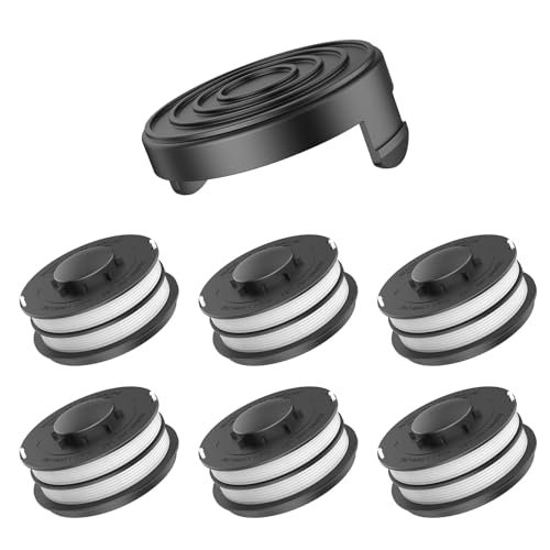 MUFUSHAN 3405685 Ersatzspule, Spulenabdeckung TLE-02-1, für EINHELL Rasentrimmer GC-ET 4530 Set(6 ErsatzFadenspule+1 spulendeckel) von MUFUSHAN