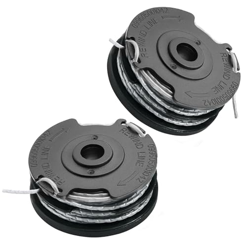 MUFUSHAN 2 Stück Rasentrimmer Spule, F016800351 Rasentrimmer Fadenspule, Standard-Doppel-Autofeed-Spulen, Kompatibel für Bosch Advancedgrasscut 36, Art 36-36 LI, ART24/24+, Art 27/27+, Art 30/30+ von MUFUSHAN
