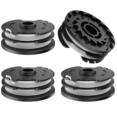 MUFUSHAN 4 Stück Fadenspule passend für Parkside Akku-Rasentrimmer PRTA 20-Li (A1,B2,C3,D3), PRT 550(A1,A2,A3,A5,B6) von MUFUSHAN