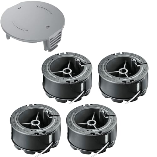 MUFUSHAN 4 Stücke Rasentrimmer Ersatzspule, Spulenabdeckung für Bosch UniversalGrassCut 18 18-26 18-260 F016800570 (Länge: 6m, Dicke: 1.6mm) von MUFUSHAN
