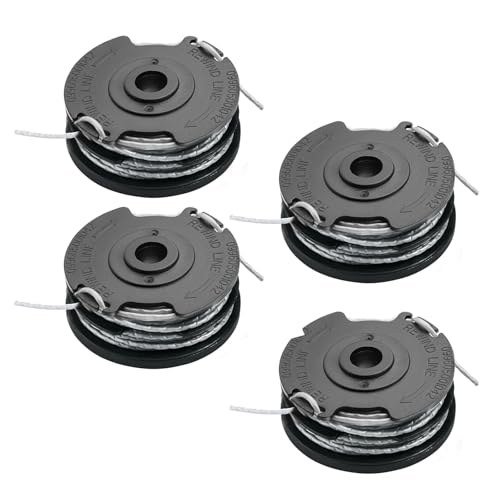 MUFUSHAN 4 Stück Rasentrimmer Spule, F016800351 Rasentrimmer Fadenspule, Standard-Doppel-Autofeed-Spulen, Kompatibel für Bosch Advancedgrasscut 36, Art 36-36 LI, ART24/24+, Art 27/27+, Art 30/30+ von MUFUSHAN