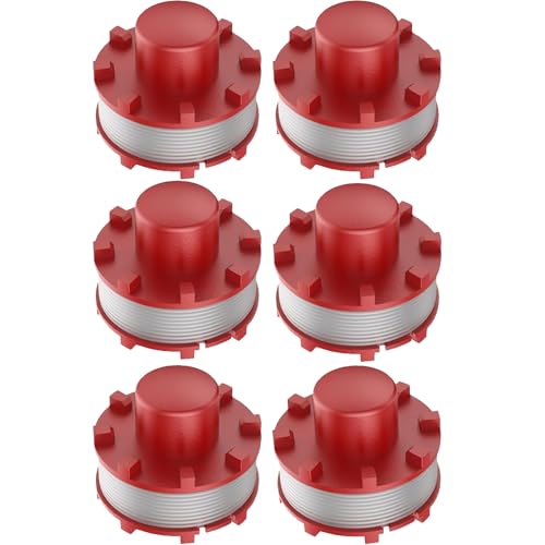 MUFUSHAN Rasentrimmer Ersatzspule für Einhell Akku-Rasentrimmer GE-CT 36/30Li E, für Einhell Ersatzfadenspule 3405096 (6 x Ersatzspulen) von MUFUSHAN