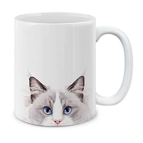 MUGBREW Lilac Ragdoll Cat Keramik Kaffeetasse Teetasse 325 ml von MUGBREW